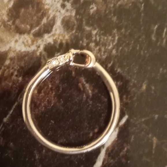 COACH Rose Gold-Tone Ring with Zirconia Accents - Picture 2 of 2